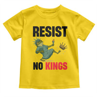 Resist Frog Toddler T Shirt No Kings In America Political 2025 - Wonder Print Shop