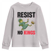 Resist Frog Youth Sweatshirt No Kings In America Political 2025 - Wonder Print Shop