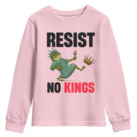 Resist Frog Youth Sweatshirt No Kings In America Political 2025 - Wonder Print Shop