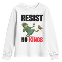 Resist Frog Youth Sweatshirt No Kings In America Political 2025 - Wonder Print Shop