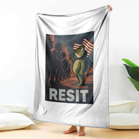 Resist Frog Throw Blanket Portland Frog Activist America Political 2025 - Wonder Print Shop