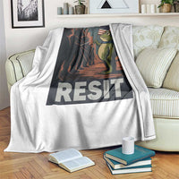 Resist Frog Throw Blanket Portland Frog Activist America Political 2025 - Wonder Print Shop