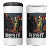 Resist Frog 4 in 1 Can Cooler Tumbler Portland Frog Activist America Political 2025 - Wonder Print Shop
