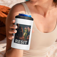 Resist Frog 4 in 1 Can Cooler Tumbler Portland Frog Activist America Political 2025 - Wonder Print Shop