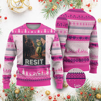 Resist Frog Ugly Christmas Sweater Portland Frog Activist America Political 2025 - Wonder Print Shop