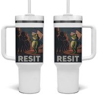 Resist Frog Tumbler With Handle Portland Frog Activist America Political 2025 - Wonder Print Shop