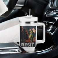 Resist Frog Tumbler With Handle Portland Frog Activist America Political 2025 - Wonder Print Shop