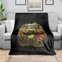 Resist Frog Christian Christmas Throw Blanket Funny Polittical 2025 Meme - Wonder Print Shop
