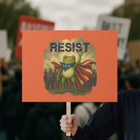 Resist Frog Christian Christmas Protest Sign Funny Polittical 2025 Meme - Wonder Print Shop