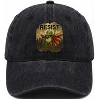 Resist Frog Christian Christmas Washed Cotton Baseball Cap Funny Polittical 2025 Meme