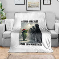 Frogs Resist Christmas Throw Blanket Funny Portland Protest ICE Activist Meme - Wonder Print Shop
