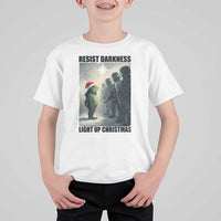 Frogs Resist Christmas T Shirt For Kid Funny Portland Protest ICE Activist Meme - Wonder Print Shop