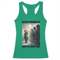 Frogs Resist Christmas Racerback Tank Top Funny Portland Protest ICE Activist Meme - Wonder Print Shop