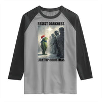 Frogs Resist Christmas Raglan Shirt Funny Portland Protest ICE Activist Meme - Wonder Print Shop