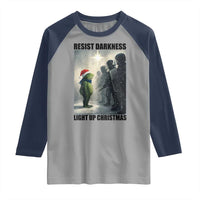 Frogs Resist Christmas Raglan Shirt Funny Portland Protest ICE Activist Meme - Wonder Print Shop