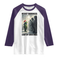 Frogs Resist Christmas Raglan Shirt Funny Portland Protest ICE Activist Meme - Wonder Print Shop