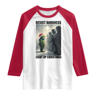 Frogs Resist Christmas Raglan Shirt Funny Portland Protest ICE Activist Meme - Wonder Print Shop