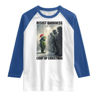 Frogs Resist Christmas Raglan Shirt Funny Portland Protest ICE Activist Meme - Wonder Print Shop