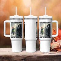 Frogs Resist Christmas Tumbler With Handle Funny Portland Protest ICE Activist Meme - Wonder Print Shop