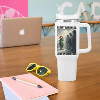 Frogs Resist Christmas Tumbler With Handle Funny Portland Protest ICE Activist Meme - Wonder Print Shop