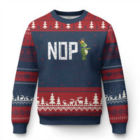 Frogs Resist Ugly Christmas Sweater No Kings In America Political 2025 - Wonder Print Shop