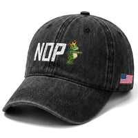 Frogs Resist Washed Cotton Baseball Cap No Kings In America Political 2025