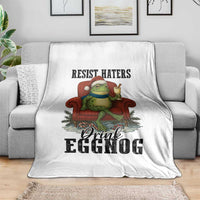 Frogs Resist Christmas Throw Blanket Portland Frog Activist America Political 2025 - Wonder Print Shop