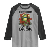 Frogs Resist Christmas Raglan Shirt Portland Frog Activist America Political 2025 - Wonder Print Shop