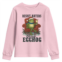 Frogs Resist Christmas Youth Sweatshirt Portland Frog Activist America Political 2025 - Wonder Print Shop