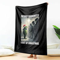 Resist Frog Christmas Throw Blanket Funny Portland Protest ICE Activist Meme - Wonder Print Shop