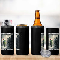 Resist Frog Christmas 4 in 1 Can Cooler Tumbler Funny Portland Protest ICE Activist Meme - Wonder Print Shop