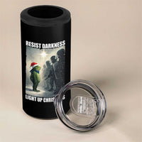 Resist Frog Christmas 4 in 1 Can Cooler Tumbler Funny Portland Protest ICE Activist Meme - Wonder Print Shop