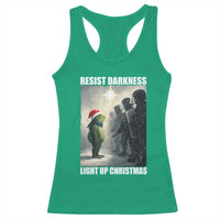 Resist Frog Christmas Racerback Tank Top Funny Portland Protest ICE Activist Meme - Wonder Print Shop