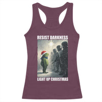 Resist Frog Christmas Racerback Tank Top Funny Portland Protest ICE Activist Meme - Wonder Print Shop