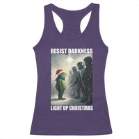 Resist Frog Christmas Racerback Tank Top Funny Portland Protest ICE Activist Meme - Wonder Print Shop