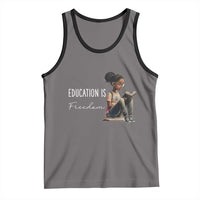 Education Freedom Tank Top Black Teacher Books - Wonder Print Shop