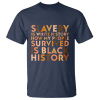 Black History Melanin T Shirt Slavery Is White History How My People Survived Is Black History - Wonder Print Shop