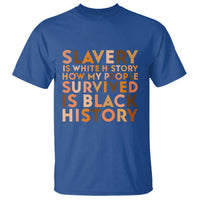 Black History Melanin T Shirt Slavery Is White History How My People Survived Is Black History - Wonder Print Shop