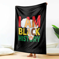 Black History Month African American Throw Blanket I Am Black History - Wonder Print Shop