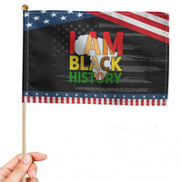 Black History Month African American Patriotic Handheld Flag I Am Black History