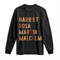 Black History Leaders Long Sleeve Shirt Harriet Rosa Martin Malcolm - Wonder Print Shop