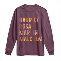 Black History Leaders Long Sleeve Shirt Harriet Rosa Martin Malcolm - Wonder Print Shop