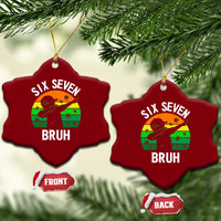 67 Bruh St Patricks Day Ceramic Ornament Funny Six Seven Boys Kids Dabbing Meme