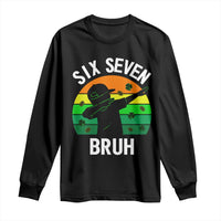 67 Bruh St Patricks Day Long Sleeve Shirt Funny Six Seven Boys Kids Dabbing Meme