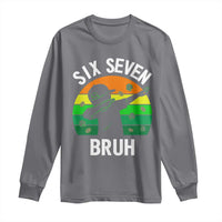 67 Bruh St Patricks Day Long Sleeve Shirt Funny Six Seven Boys Kids Dabbing Meme