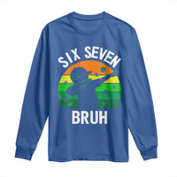 67 Bruh St Patricks Day Long Sleeve Shirt Funny Six Seven Boys Kids Dabbing Meme