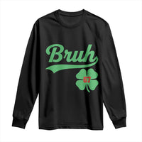 67 Bruh St Patricks Day Long Sleeve Shirt Funny Six Seven Shamrock Meme