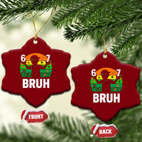 67 Bruh St Patricks Day Ceramic Ornament Funny Six Seven Boys Kids Meme