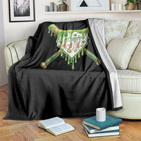 67 St Patricks Day Throw Blanket Funny Six Seven Baseball Sport Party Meme