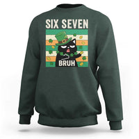 67 Bruh St Patricks Day Sweatshirt Funny Cat Bruh Six Seven Meme